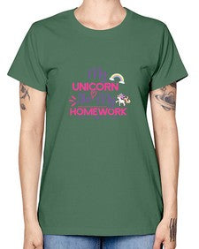 my unicorn ate my homework 322# - unicorn -  Missy T-Shirt