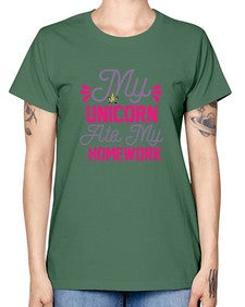 my unicorn ate my homework 324# - unicorn -  Missy T-Shirt