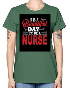 nurse with backround 1225# - nurse -  Missy T-Shirt