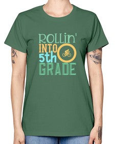 rollin into fifth grade 775# - fifth grade -  Missy T-Shirt