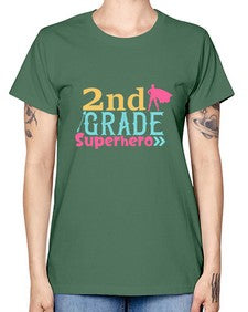 second Grade Superhero color 833# - second grade -  Missy T-Shirt