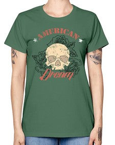 skullrose 1070# - skull and bones -  Missy T-Shirt