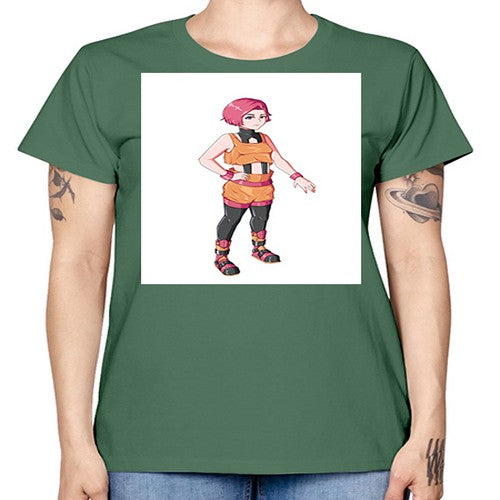 street girl wear orange outfit16# - anime -  Missy T-Shirt