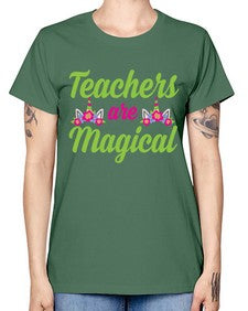 teachers are magical 428# - unicorn -  Missy T-Shirt