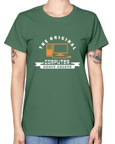 the original computer print delete 12# - computer -  Missy T-Shirt