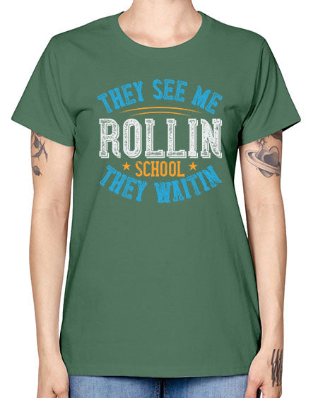 they see me rollin school they waitin Style 1541# - Bus Driver -  Missy T-Shirt
