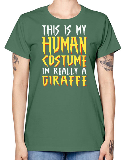 this is my human costume im really a giraffe - giraffee -  Missy T-Shirt