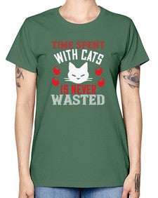 time spend with cat is never wasted Style 120# - cats -  Missy T-Shirt