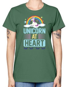 unicorn at heart 448# - unicorn -  Missy T-Shirt