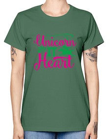 unicorn it heart 467# - unicorn -  Missy T-Shirt