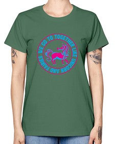 we go to together like unicorn and fairies 541# - unicorn -  Missy T-Shirt