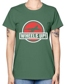 wheels up  50# - airplane -  Missy T-Shirt