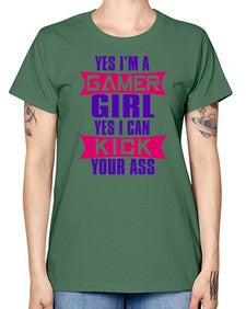 yes im a gamer girl yes i can kick your ass 169# - video games -  Missy T-Shirt