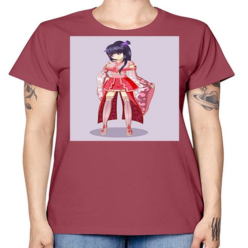 A beautiful girl with dress kimono game 108# - anime -  Missy T-Shirt