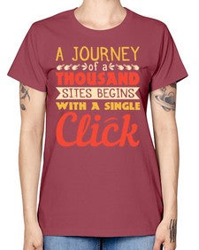 A journey of a thousand sites begins with a single click 79# - internet -  Missy T-Shirt
