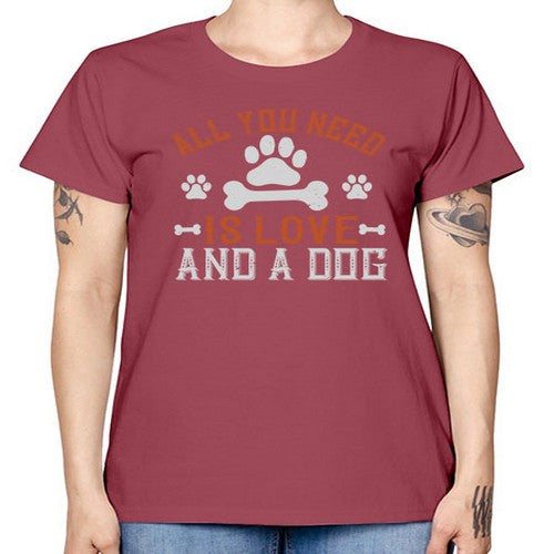 All You Need Is Love And A Dog Style 177# - dogs -  Missy T-Shirt