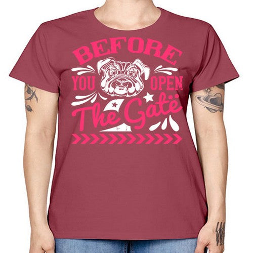 Before You Open The Gate Style 17# - dogs -  Missy T-Shirt