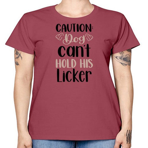 Caution Dog Cant Hold Style 31# - dogs -  Missy T-Shirt