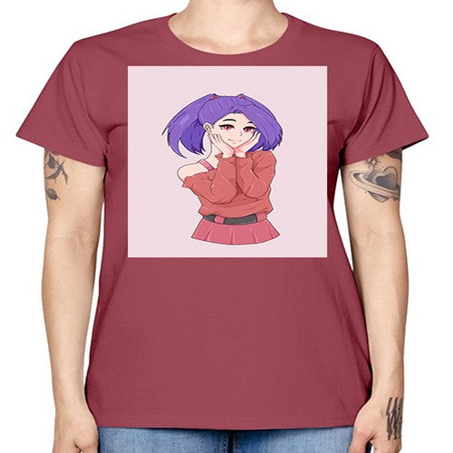 Cute girl with cute pose 138# - anime -  Missy T-Shirt