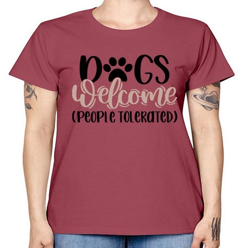 Dogs Welcome Style 21# - dogs -  Missy T-Shirt