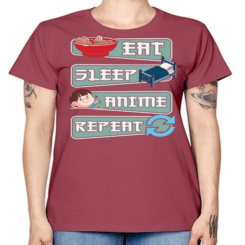 Eat Sleep Anime Repeat Anime Manga 227# - anime -  Missy T-Shirt