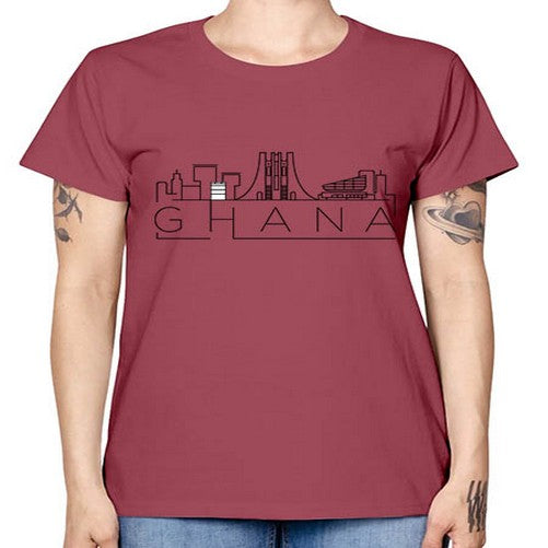 Ghana Minimal Skyline 769# - cities -  Missy T-Shirt