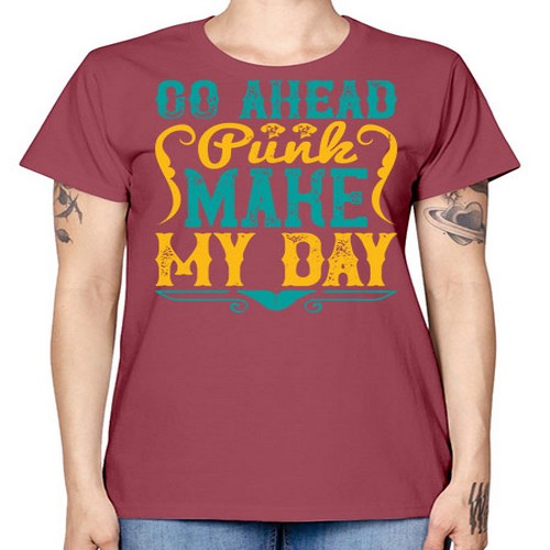 Go Ahead Punk Make My Day Style 45# - dogs -  Missy T-Shirt