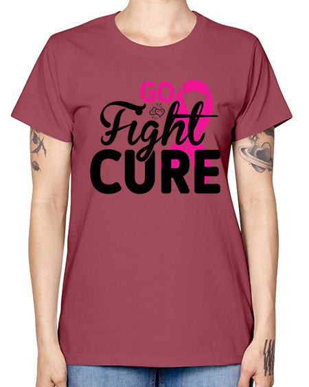 Go Fight Cure 23# - breast cancer -  Missy T-Shirt
