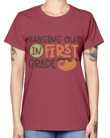 Hanging Out in First 233# - first grade -  Missy T-Shirt