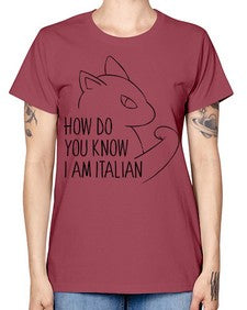 How Do You Know I am Italian - cats -  Missy T-Shirt