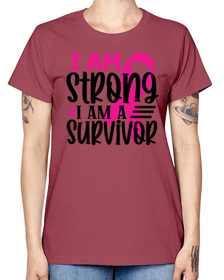 I Am Strong I Am a Survivor 19# - breast cancer -  Missy T-Shirt
