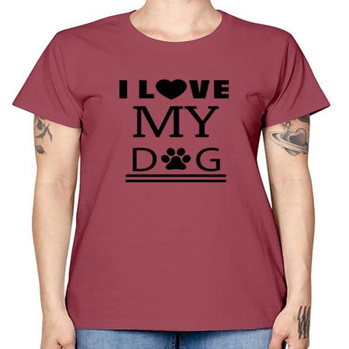 I Love My Dog Style 41# - dogs -  Missy T-Shirt