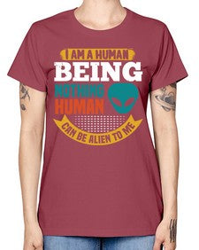 I am a human being nothing is alien to me 7# - ufo -  Missy T-Shirt