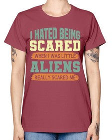 I hated being scared when i was little 13# - ufo -  Missy T-Shirt