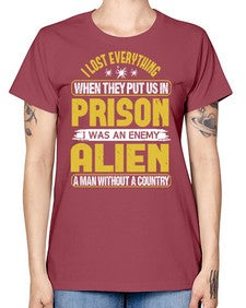 I was an enemy alien 24# - ufo -  Missy T-Shirt