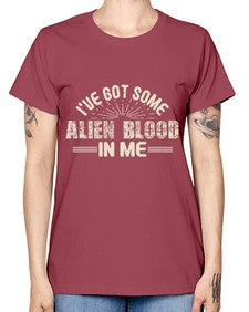 Ive got some alien blood in me 31# - ufo -  Missy T-Shirt