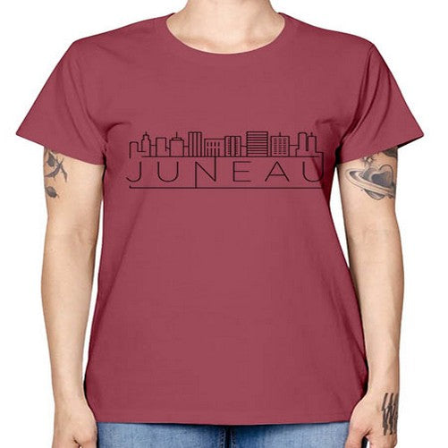 Juneau Minimal Skyline 1003# - cities -  Missy T-Shirt