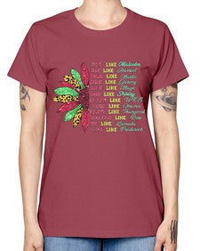 Juneteenth Sunflower Design 17# - black juneteenth -  Missy T-Shirt