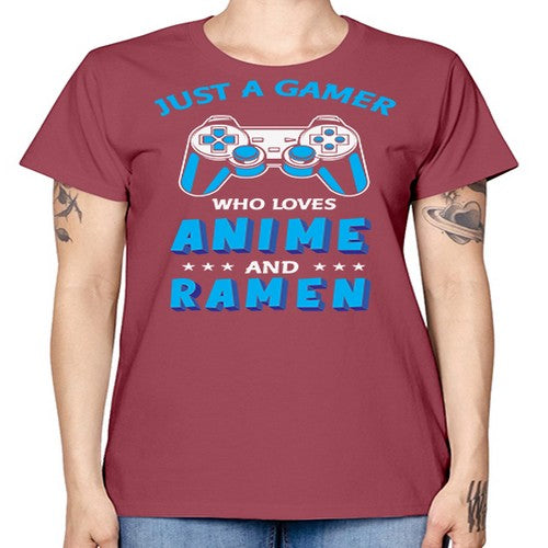 Just A Gamer Who Loves Anime and Ramen 262# - anime -  Missy T-Shirt