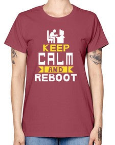 Keep Calm and reboot 27# - computer -  Missy T-Shirt