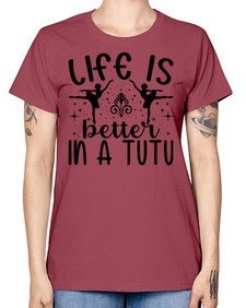 Life is better in a tutu 156# - ballet -  Missy T-Shirt