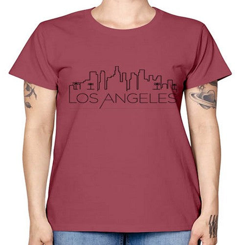 Los Angeles Minimal Skyline 1161# - cities -  Missy T-Shirt