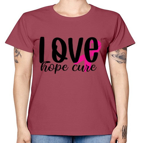 Love Hope Cure 13# - breast cancer -  Missy T-Shirt
