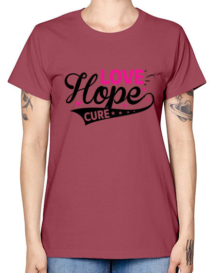Love Hope Cure 14# - breast cancer -  Missy T-Shirt