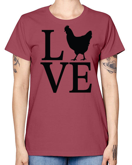 Love - chicken -  Missy T-Shirt