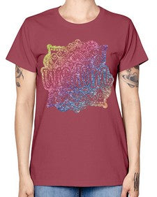 Mandala Wisdom Rainbow Glitter 764# - mandala -  Missy T-Shirt