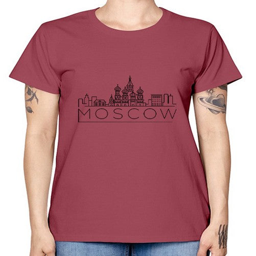 Moscow Minimal Skyline 1353# - cities -  Missy T-Shirt