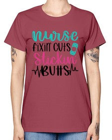 Nurse Fixin Cuts Stickin Style Style 1153# - nurse -  Missy T-Shirt