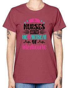 Nurses Are The Heartbeat Style Style 1232# - nurse -  Missy T-Shirt