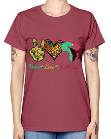 Peace Love Juneteenth Day Fist Png 8# - black juneteenth -  Missy T-Shirt